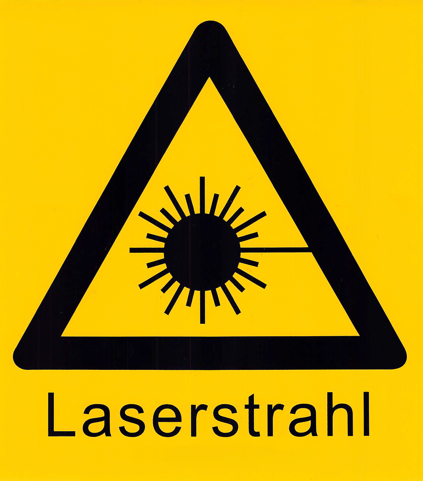 Laser-Warnschild, Erkennungsweite 7m